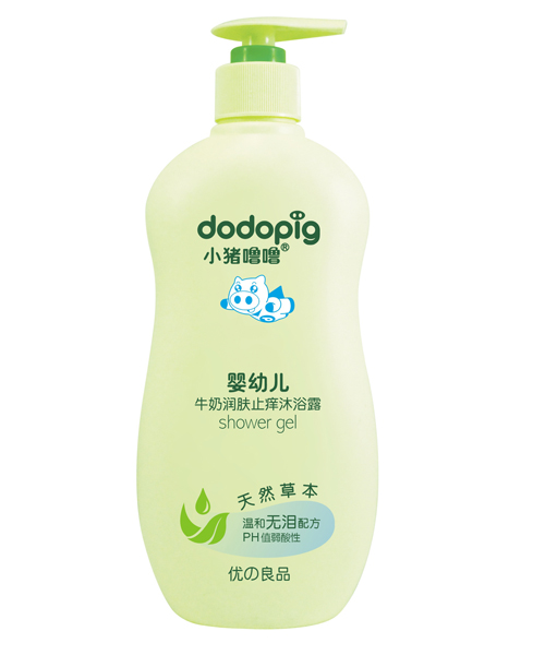 小豬嚕嚕嬰幼兒牛奶潤(rùn)膚止癢沐浴露300ml