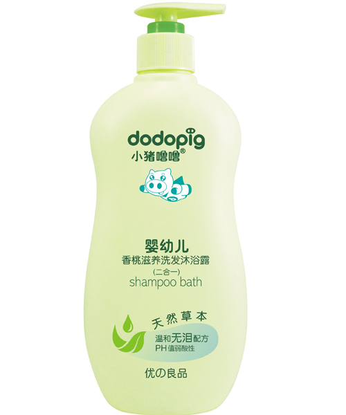 小豬嚕嚕嬰幼兒香桃滋養(yǎng)洗發(fā)沐浴露(二合一)500ml