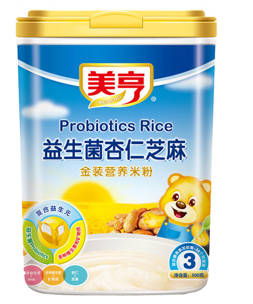 美亨益生菌杏仁芝麻營(yíng)養(yǎng)米粉3段