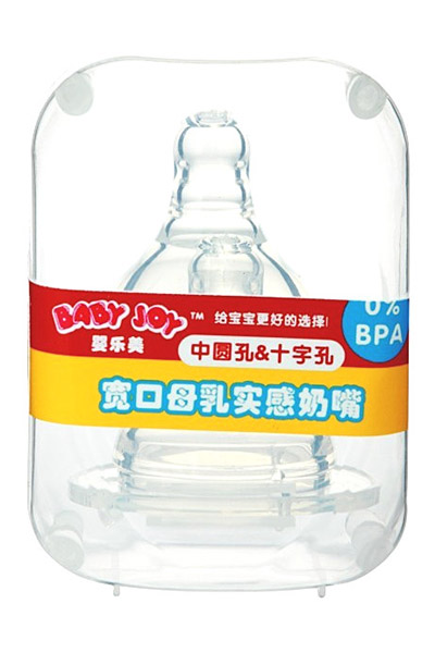 嬰樂(lè)美寬口母乳實(shí)感奶嘴帶包裝