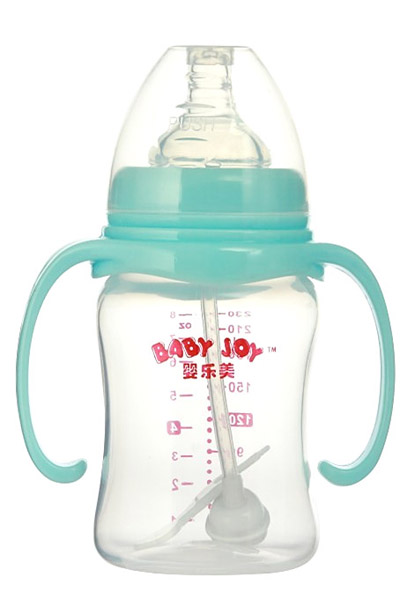 嬰樂美230ml寬口徑帶柄奶瓶