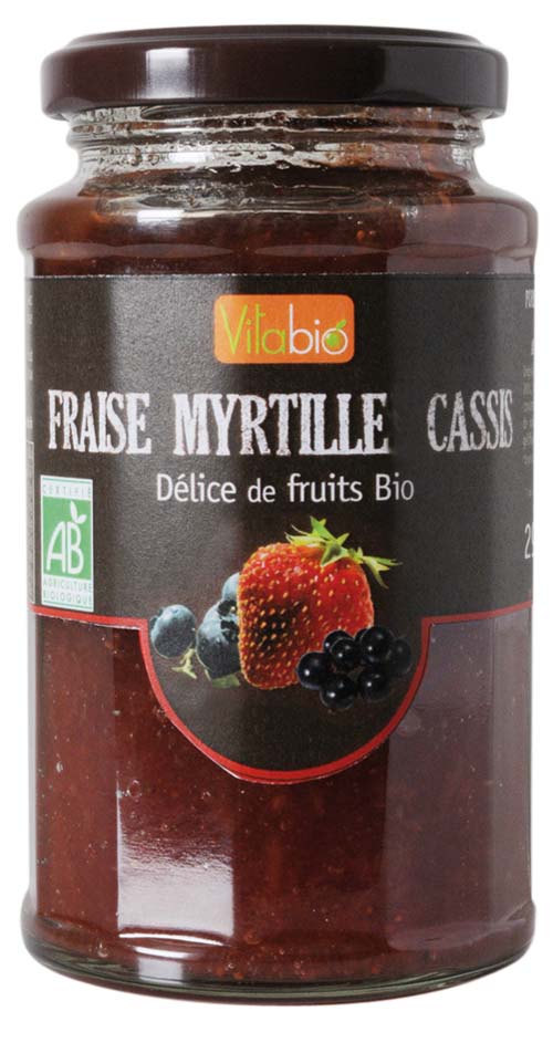 vitabio藍(lán)莓草莓黑加侖果醬