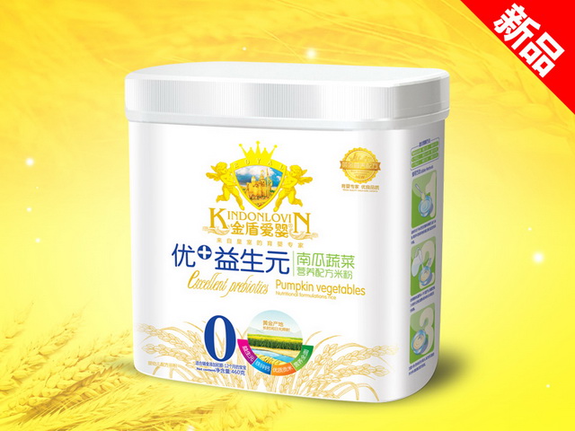 金盾愛嬰優(yōu)+益生元米粉桶裝-南瓜蔬菜