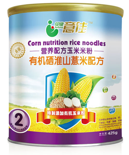 貝康意佳有機(jī)硒淮山薏米配方米粉桶裝2段