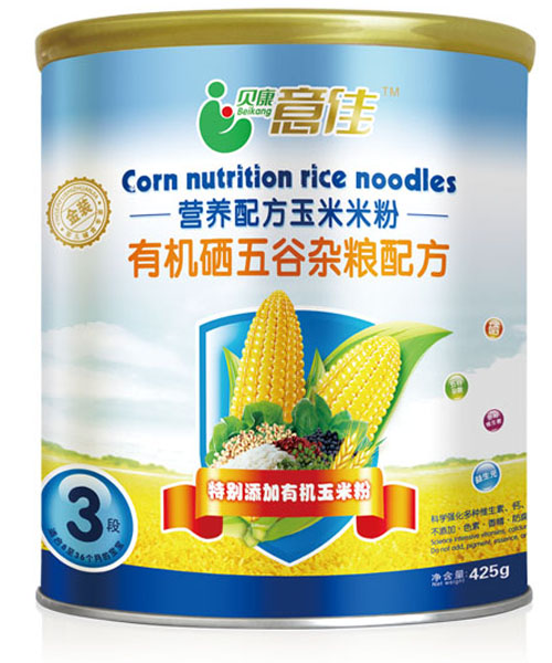 貝康意佳有機硒五谷雜糧配方米粉桶裝3段