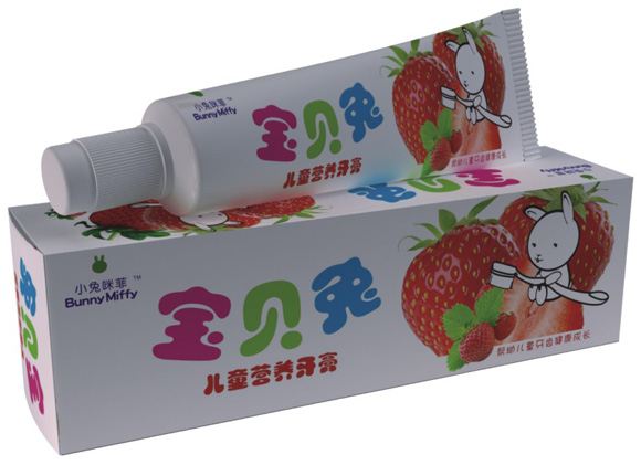 小兔咪菲兒童營(yíng)養(yǎng)牙膏草莓味