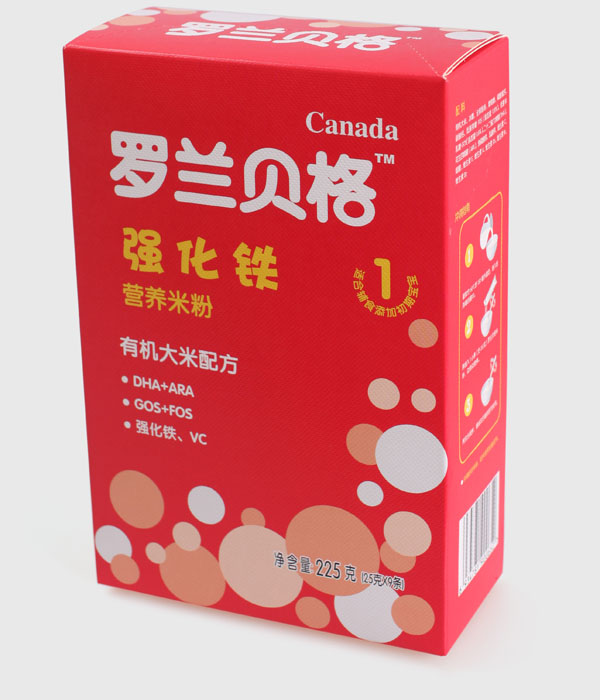 羅蘭貝格盒裝強(qiáng)化鐵有機(jī)大米配方米粉
