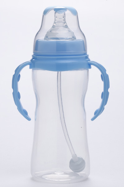 施貝樂藍(lán)色標(biāo)口雙柄全自動奶瓶