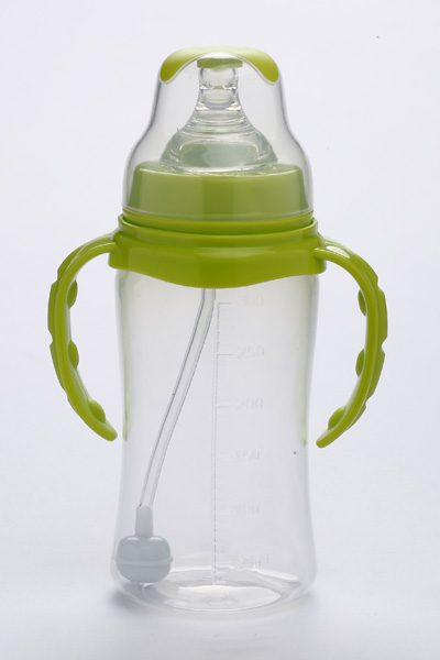 施貝樂(lè)綠色帶柄嬰兒奶瓶