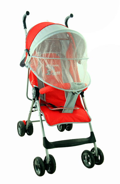 小貝樂全自動(dòng)帶傘柄紅色嬰兒推車T116-2hp