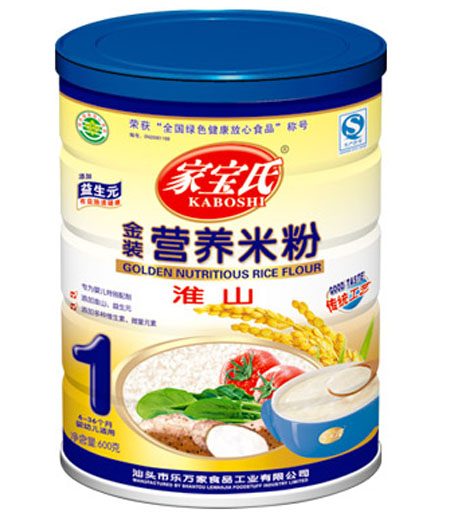 家寶氏淮山營養(yǎng)米粉1段聽裝