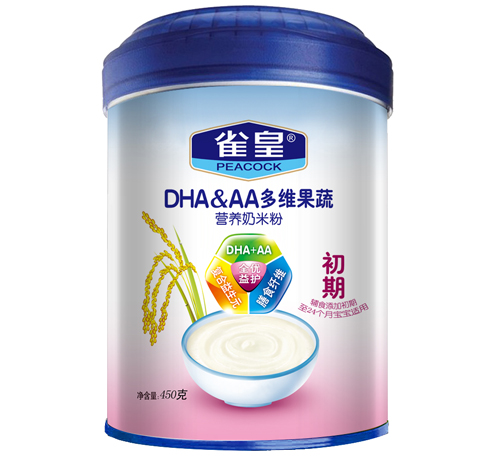 雀皇450g多維果疏營(yíng)養(yǎng)奶米粉(初期)