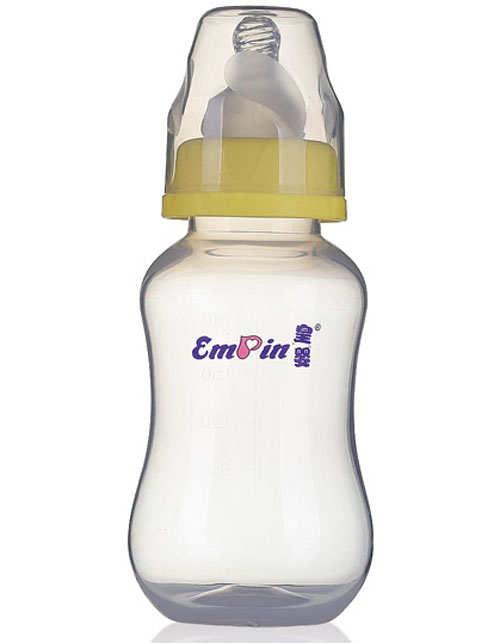 皇嬰標(biāo)口PP圓弧自動(dòng)大奶瓶240ml黃色