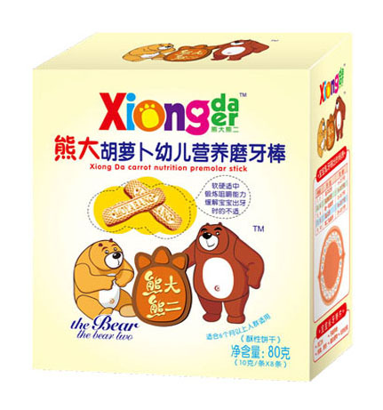 熊大熊二牌熊大胡蘿卜幼兒營(yíng)養(yǎng)磨牙棒