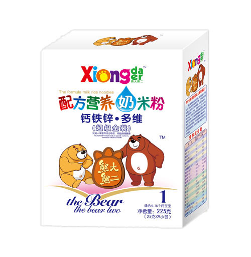 熊大熊二鈣鐵鋅多維配方營(yíng)養(yǎng)奶米粉