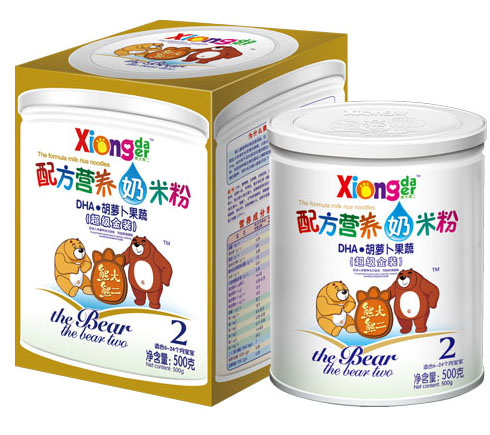 熊大熊二DHA胡蘿卜果蔬配方營(yíng)養(yǎng)奶米粉