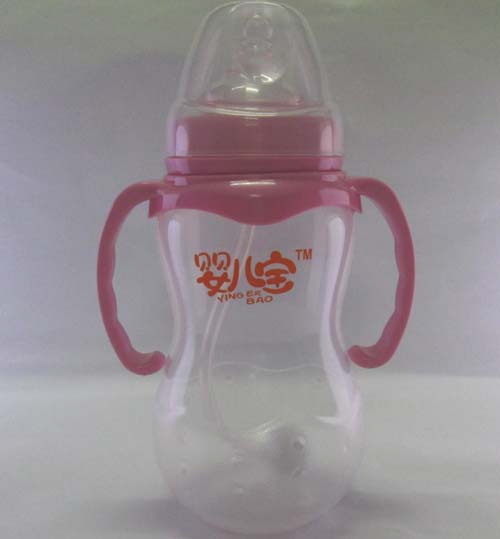 嬰兒寶330ML寬口徑葫蘆形自動手柄奶瓶