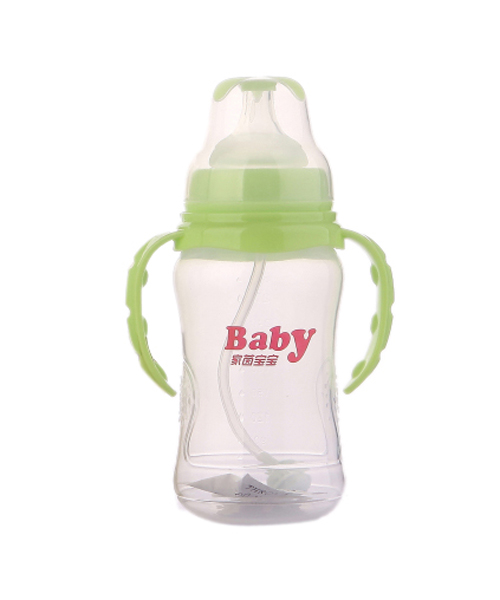 家茵寶寶寬口徑雙柄全自動(dòng)防滑PP奶瓶
