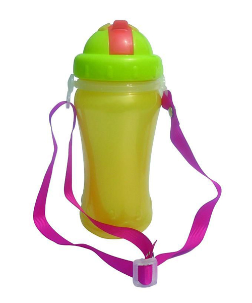 怡貝樂卡通吸管式PP水杯350ml