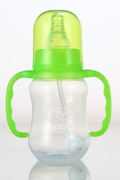 媽媽易120毫升PP全自動雙柄葫蘆奶瓶綠色