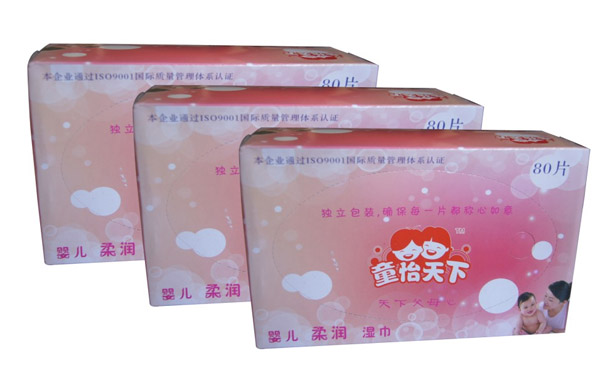 童怡天下嬰兒柔潤(rùn)濕巾80片抽