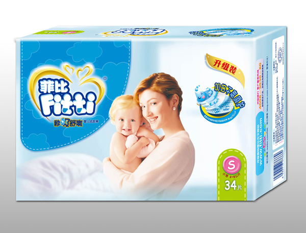 菲比秒吸舒爽嬰兒紙尿褲S34片