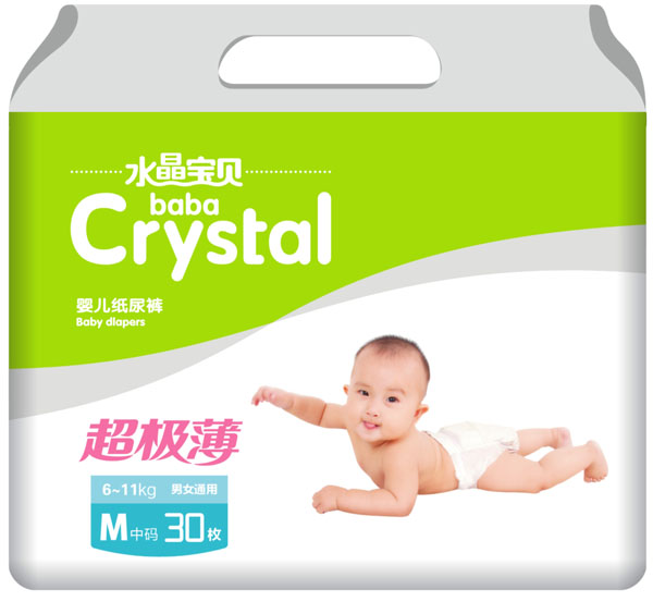 水晶寶貝超級(jí)薄嬰兒紙尿褲M(mǎn)30