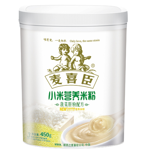 麥喜臣小米營(yíng)養(yǎng)米粉菠菜肝粉配方罐裝