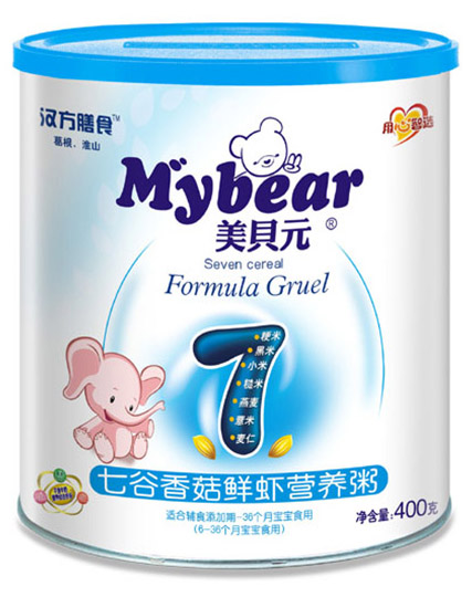 美貝元七谷香菇鮮蝦營養(yǎng)粥