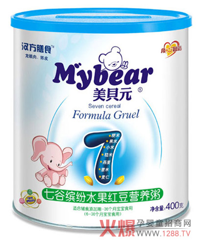 美貝元七谷繽紛水果紅豆?fàn)I養(yǎng)粥