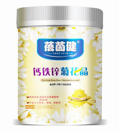 蓓茵健鈣鐵鋅菊花晶罐裝