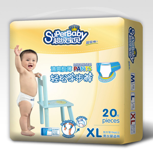 超級(jí)寶貝清爽極薄學(xué)步褲XL20