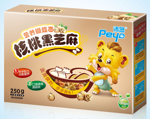 沛悠核桃黑芝麻營(yíng)養(yǎng)蝴蝶面250g