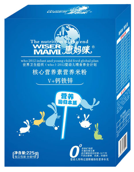 惠媽咪V+鈣鐵鋅核心營(yíng)養(yǎng)素營(yíng)養(yǎng)米粉225g
