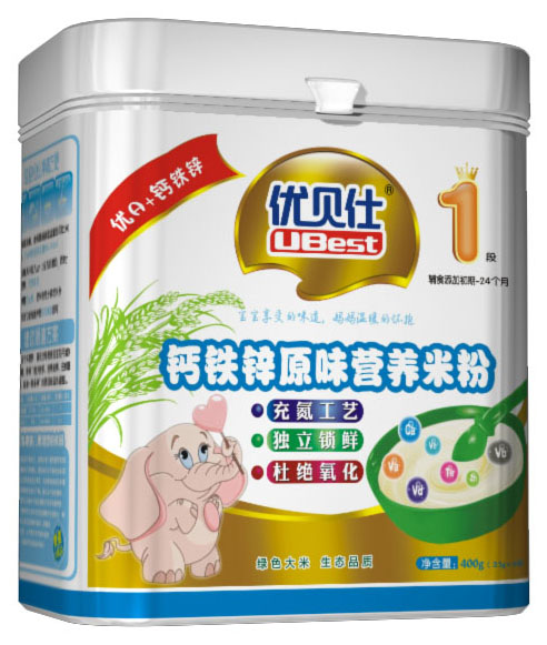 優(yōu)貝仕鈣鐵鋅原味營養(yǎng)米粉1段