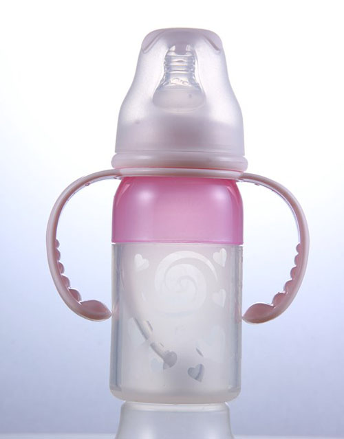 樂(lè)哈哈標(biāo)口110毫升硅膠奶瓶