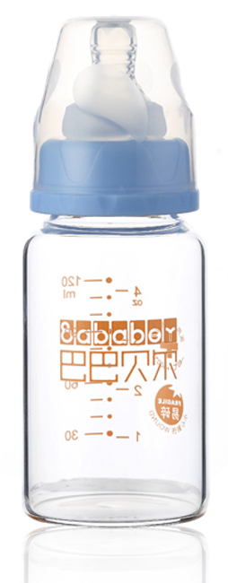 巴巴貝爾標(biāo)準口徑直身玻璃奶瓶120ML