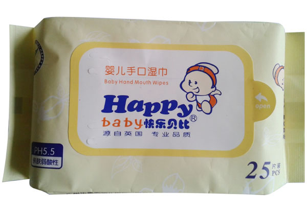 快樂(lè)貝比嬰兒手口濕巾25片裝