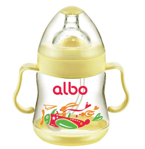 愛樂寶PP圓弧自動奶瓶210ml黃色