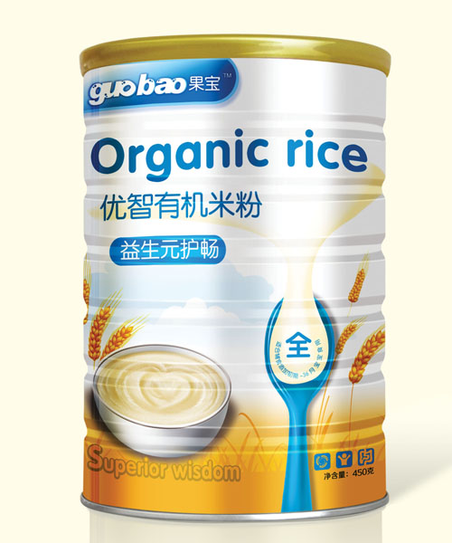 果寶益生元護腸優(yōu)智有機米粉