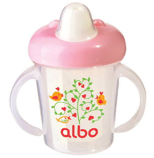 愛(ài)樂(lè)寶軟嘴學(xué)飲杯180ml粉色