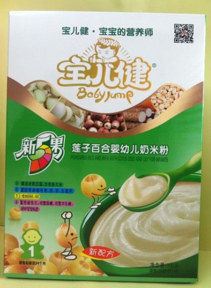 寶兒健新五果蓮子百合嬰幼兒奶米粉1段盒裝
