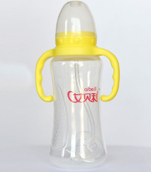艾貝利PP標(biāo)準(zhǔn)口徑300ml帶柄奶瓶