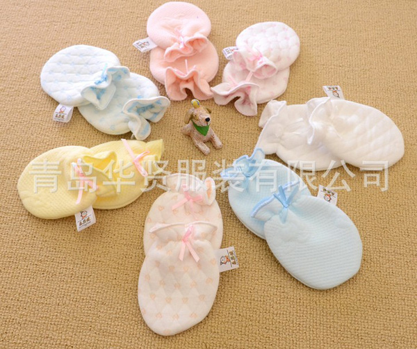 樂嬰健純棉保暖嬰兒手套