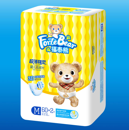 福泰熊超薄棉柔嬰兒紙尿片M碼大片