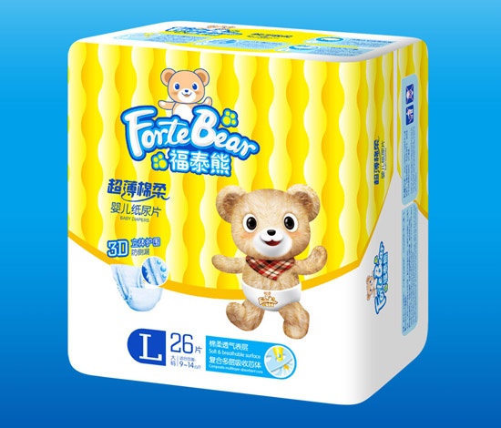 福泰熊超薄棉柔嬰兒紙尿片L碼小片