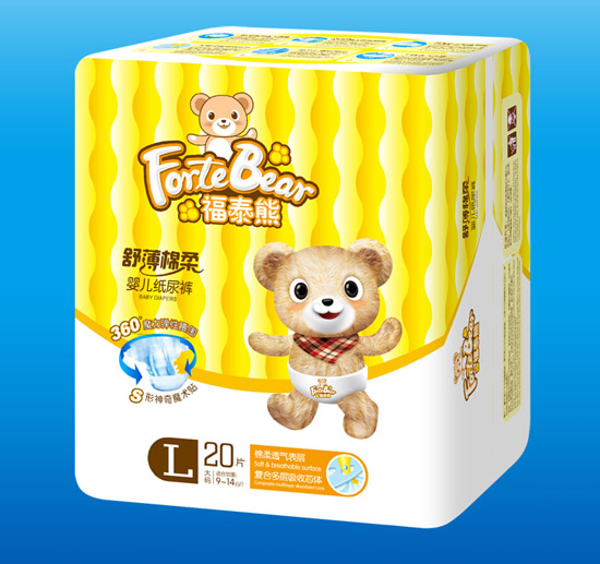 福泰熊舒薄棉柔嬰兒紙尿褲L碼20片