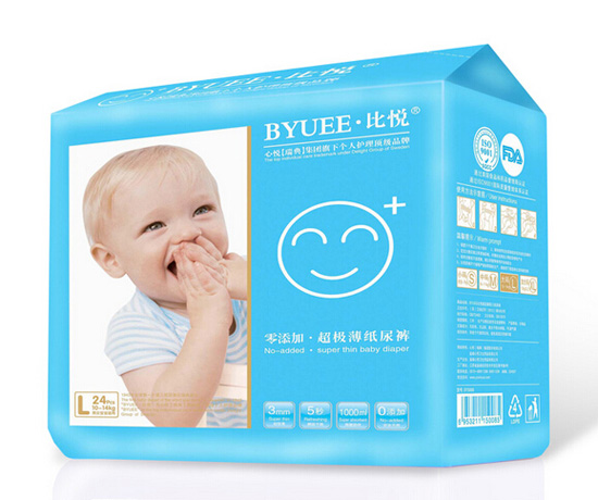 比悅超級(jí)薄紙尿褲L碼24片