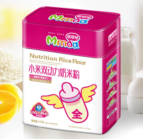 萌萌噠450克方鐵聽葛根護(hù)暢小米奶米粉