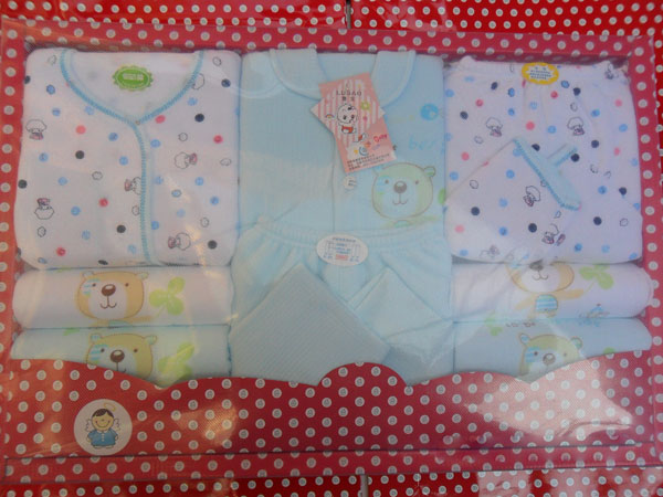 魯寶藍色波點嬰兒內衣套裝